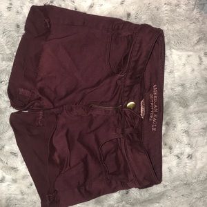 Burgundy shorts